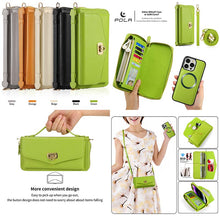 Load image into Gallery viewer, Casekis Multifunction Tote Crossbody Solid Color Phone Bag Green