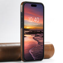 Load image into Gallery viewer, Casekis MagSafe Leather Stand Phone Case Brown