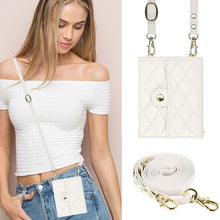 Load image into Gallery viewer, Casekis Crossbody Cardholder Phone Case For Galaxy Z Flip 3 White