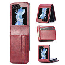 Load image into Gallery viewer, Casekis Folding Multi-card Leather Case for Galaxy Z Flip 5 5G