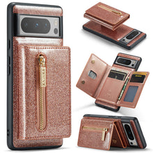Load image into Gallery viewer, Casekis Glitter Cardholer Magnetic Phone Case Rose Gold