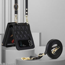 Load image into Gallery viewer, Casekis Crossbody Cardholder Phone Case For Galaxy Z Flip 4 Black