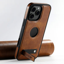 Load image into Gallery viewer, Casekis MagSafe Leather Stand Phone Case Brown
