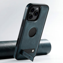 Load image into Gallery viewer, Casekis MagSafe Leather Stand Phone Case Blue