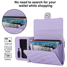 Load image into Gallery viewer, Casekis Crossbody Cardholder Phone Case For Galaxy Z Flip 5 Purple