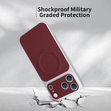 Load image into Gallery viewer, Casekis Magnetic Shockproof Leather Phone Case Claret