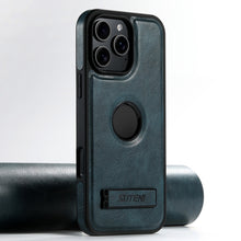 Load image into Gallery viewer, Casekis MagSafe Leather Stand Phone Case Blue