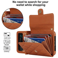 Load image into Gallery viewer, Casekis Crossbody Cardholder Phone Case For Galaxy Z Flip 3 Brown
