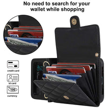 Load image into Gallery viewer, Casekis Crossbody Cardholder Phone Case For Galaxy Z Flip 3 Black