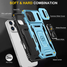 Load image into Gallery viewer, Casekis Sliding Camera Cover Anti-Fall Phone Case Light Blue