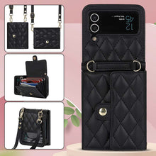 Load image into Gallery viewer, Casekis Crossbody Cardholder Phone Case For Galaxy Z Flip 4 Black