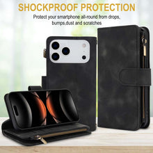 Load image into Gallery viewer, Casekis Crossbody 9 Card Holder Phone Case Black
