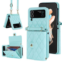 Load image into Gallery viewer, Casekis Crossbody Cardholder Phone Case For Galaxy Z Flip 3 Green