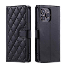 Load image into Gallery viewer, Casekis 3 Card Leather Crossbody Wallet Phone Case Black