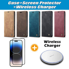 Load image into Gallery viewer, Casekis Retro Wallet Case For iPhone 16 Pro Max