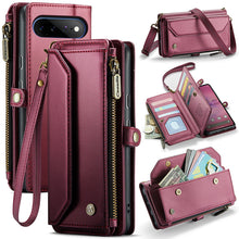 Load image into Gallery viewer, Casekis Cardholer Zipper Wallet Crossbody Phone Case Red