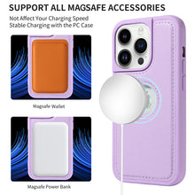 Load image into Gallery viewer, Casekis Cardholder Case with Wrist Strap,Compatible with MagSafe,Zipper Pocket,Purple