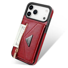 Load image into Gallery viewer, Casekis Crossbody Strap Leather Magnetic Wallet Phone Case Red
