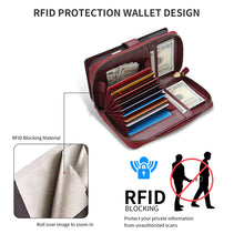 Load image into Gallery viewer, CASEKIS 2-in-1 Magnetic Detachable Wallet Case with RFID Blocking, 16 Card Slots & Zipper Pocket Red