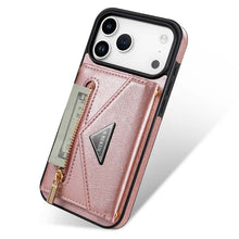 Load image into Gallery viewer, Casekis Crossbody Strap Leather Magnetic Wallet Phone Case Rose Gold