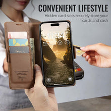 Load image into Gallery viewer, Casekis RFID Cardholder Phone Case Brown