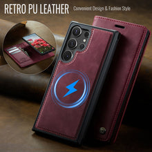 Load image into Gallery viewer, Casekis Leather Magnetic Flip Detachable Wallet Phone Case Red Wine