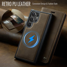 Load image into Gallery viewer, Casekis Leather Magnetic Flip Detachable Wallet Phone Case Brown