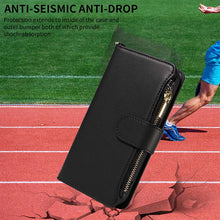 Load image into Gallery viewer, Casekis Cardholder Case with Wrist Strap,Compatible with MagSafe,Zipper Pocket,Black