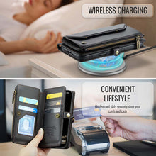Load image into Gallery viewer, Casekis Cardholer Zipper Wallet Crossbody Phone Case Black