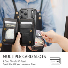 Load image into Gallery viewer, Casekis RFID Cardholder Wallet Phone Case Black