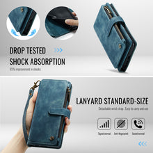 Load image into Gallery viewer, Casekis Leather Zipper Phone Case Blue