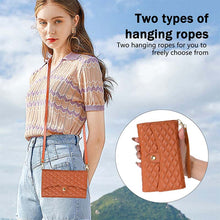 Load image into Gallery viewer, Casekis 7-Slot Foldable Crossbody Wallet Phone Case Brown