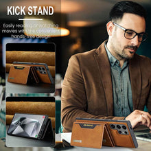Load image into Gallery viewer, Casekis Magnetic Wallet Detachable Phone Case Brown