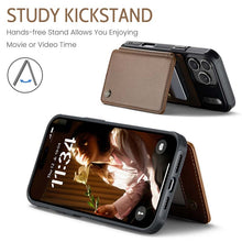 Load image into Gallery viewer, Casekis RFID Cardholder Wallet Phone Case Brown