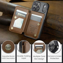 Load image into Gallery viewer, Casekis RFID Cardholder Wallet Phone Case Brown