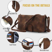 Load image into Gallery viewer, Casekis Crossbody 9 Card Holder Phone Case Brown