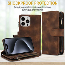Load image into Gallery viewer, Casekis Crossbody 9 Card Holder Phone Case Brown