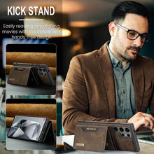 Load image into Gallery viewer, Casekis Magnetic Wallet Detachable Phone Case Coffee