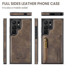 Load image into Gallery viewer, Casekis RFID Magnetic Detachable Leather Wallet Phone Case Coffee
