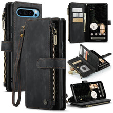 Load image into Gallery viewer, Casekis Leather Zipper Phone Case Black