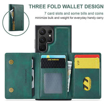 Load image into Gallery viewer, Casekis RFID Magnetic Detachable Leather Wallet Phone Case Green