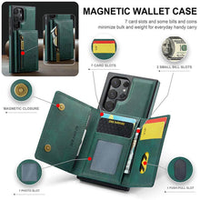 Load image into Gallery viewer, Casekis RFID Magnetic Detachable Leather Wallet Phone Case Green