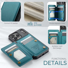 Load image into Gallery viewer, Casekis RFID Cardholder Wallet Phone Case Green