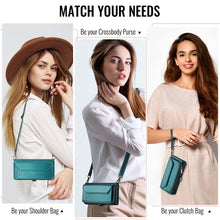 Load image into Gallery viewer, Casekis Cardholer Zipper Wallet Crossbody Phone Case Green