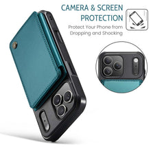 Load image into Gallery viewer, Casekis RFID Cardholder Wallet Phone Case Green