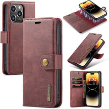 Load image into Gallery viewer, Casekis Detachable Leather Wallet Phone Case Red