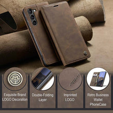 Load image into Gallery viewer, Casekis Retro Wallet Case For Galaxy S23 Plus 5G