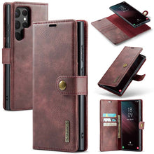 Load image into Gallery viewer, Casekis Detachable Leather Wallet Phone Case Red