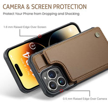Load image into Gallery viewer, Casekis RFID Cardholder Wallet Phone Case Brown