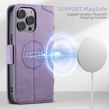 Load image into Gallery viewer, Casekis Leather Wallet Phone Case compatible with MagSafe Purple